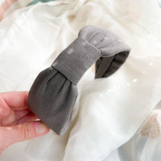 Charcoal Grey Turban Headband