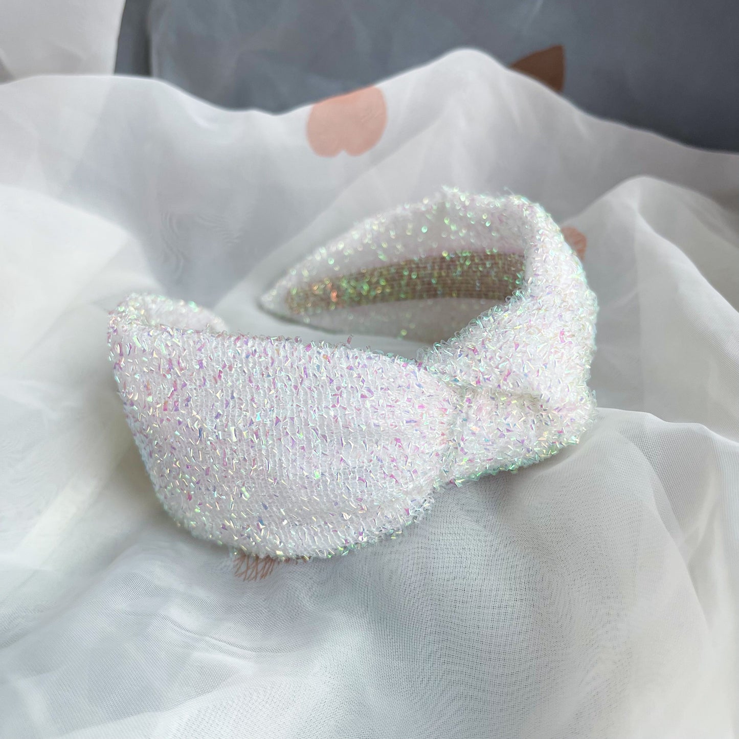 Iridescent Tinsel Knot Headband