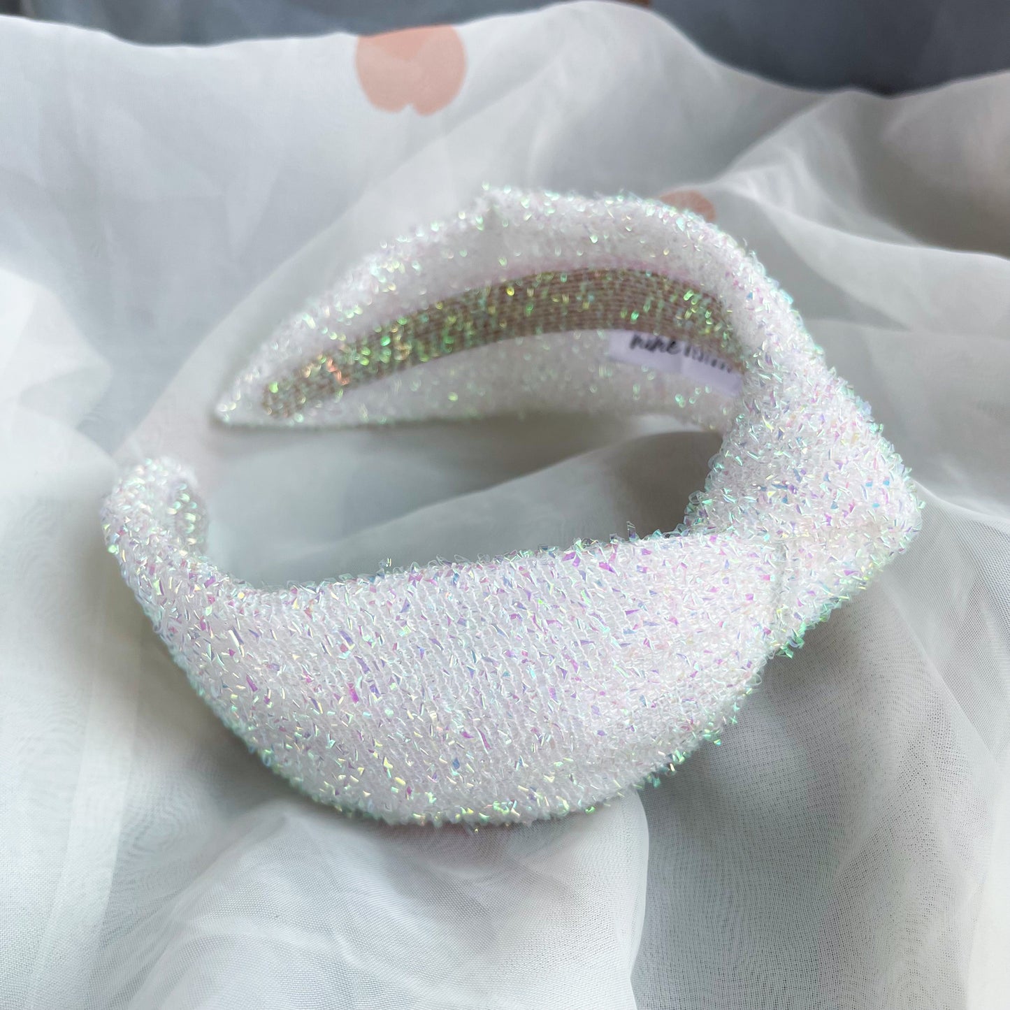 Iridescent Tinsel Knot Headband