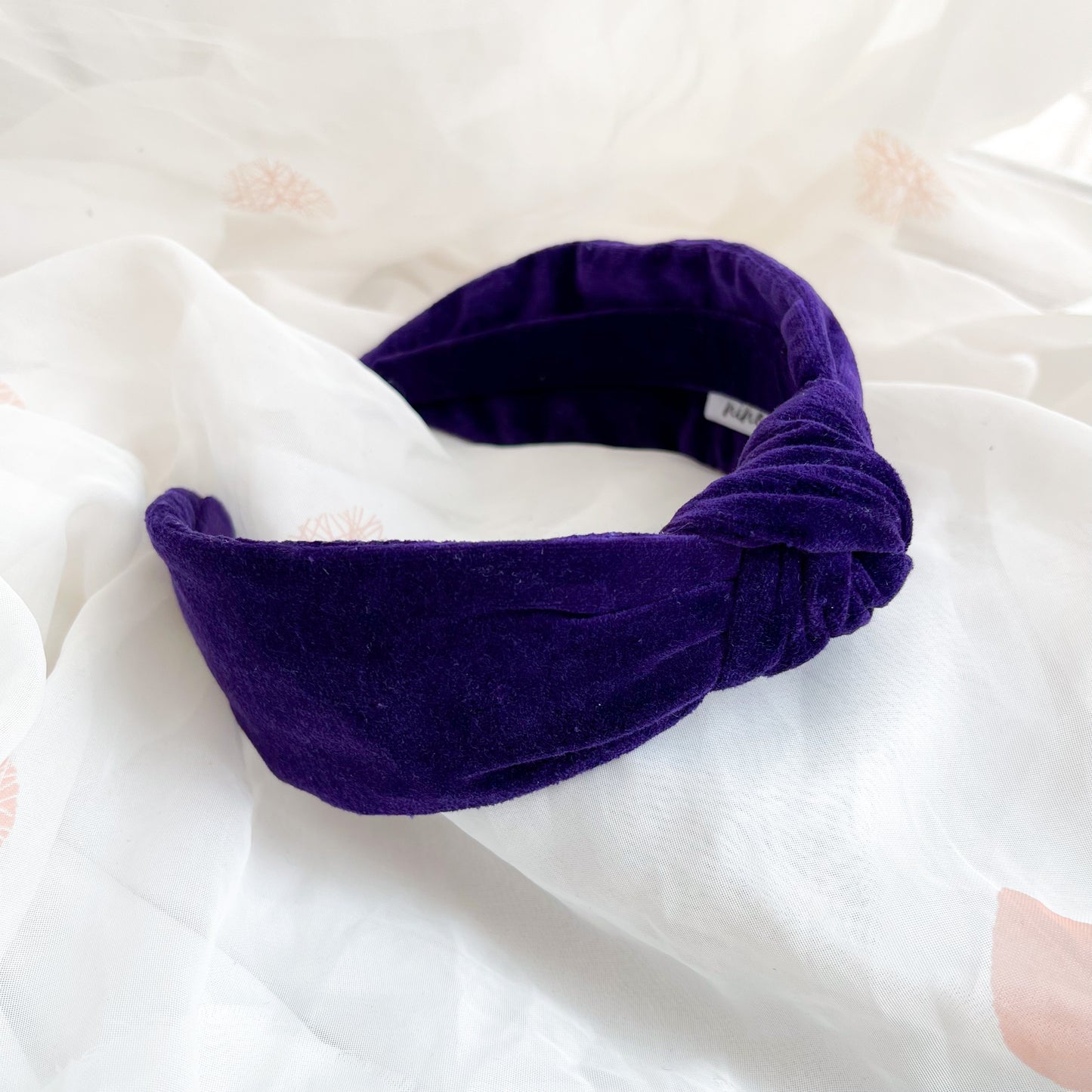 Dark purple luxury knot headband for women top knotted hairband femail christmas gift