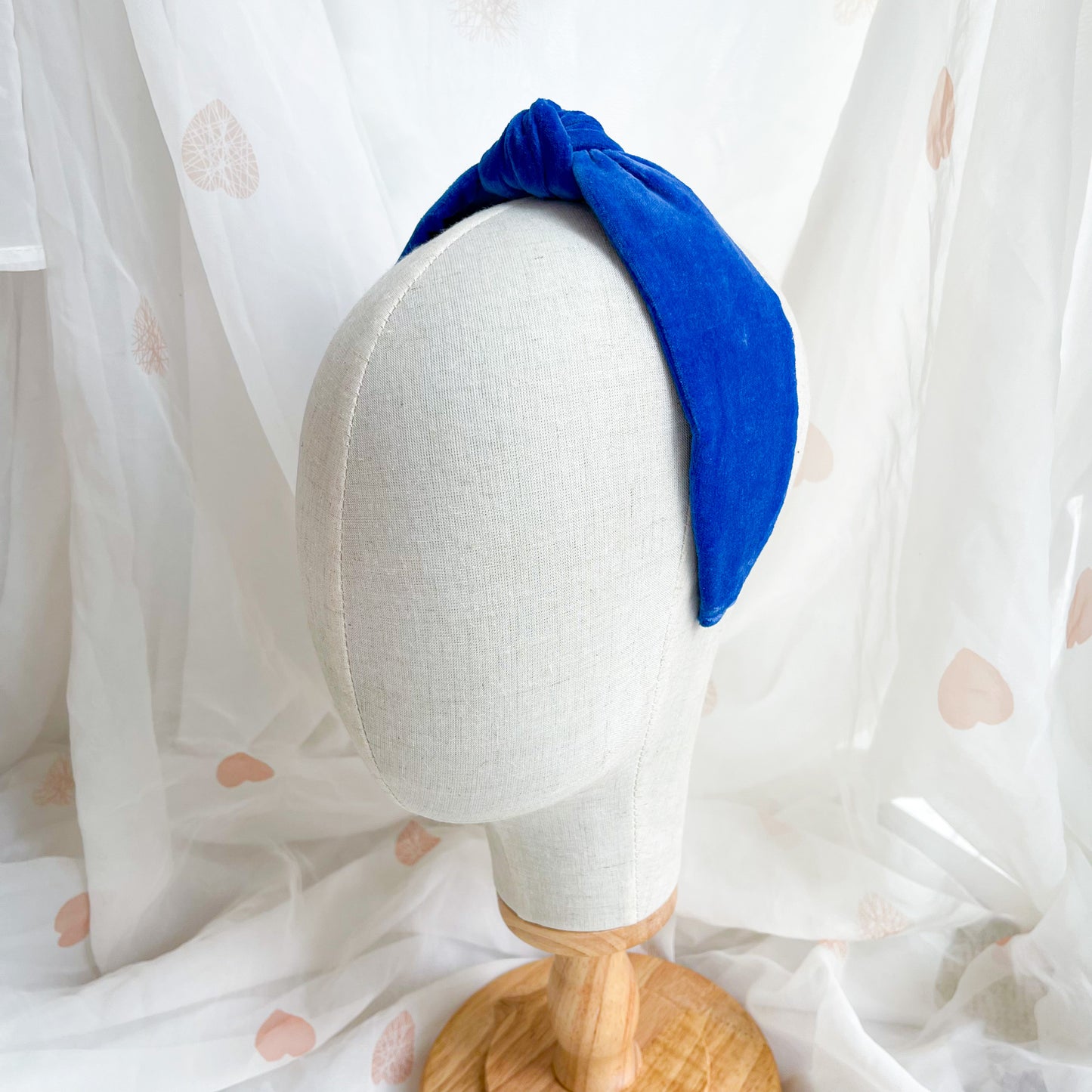 Royal Blue Velvet Knot Headband