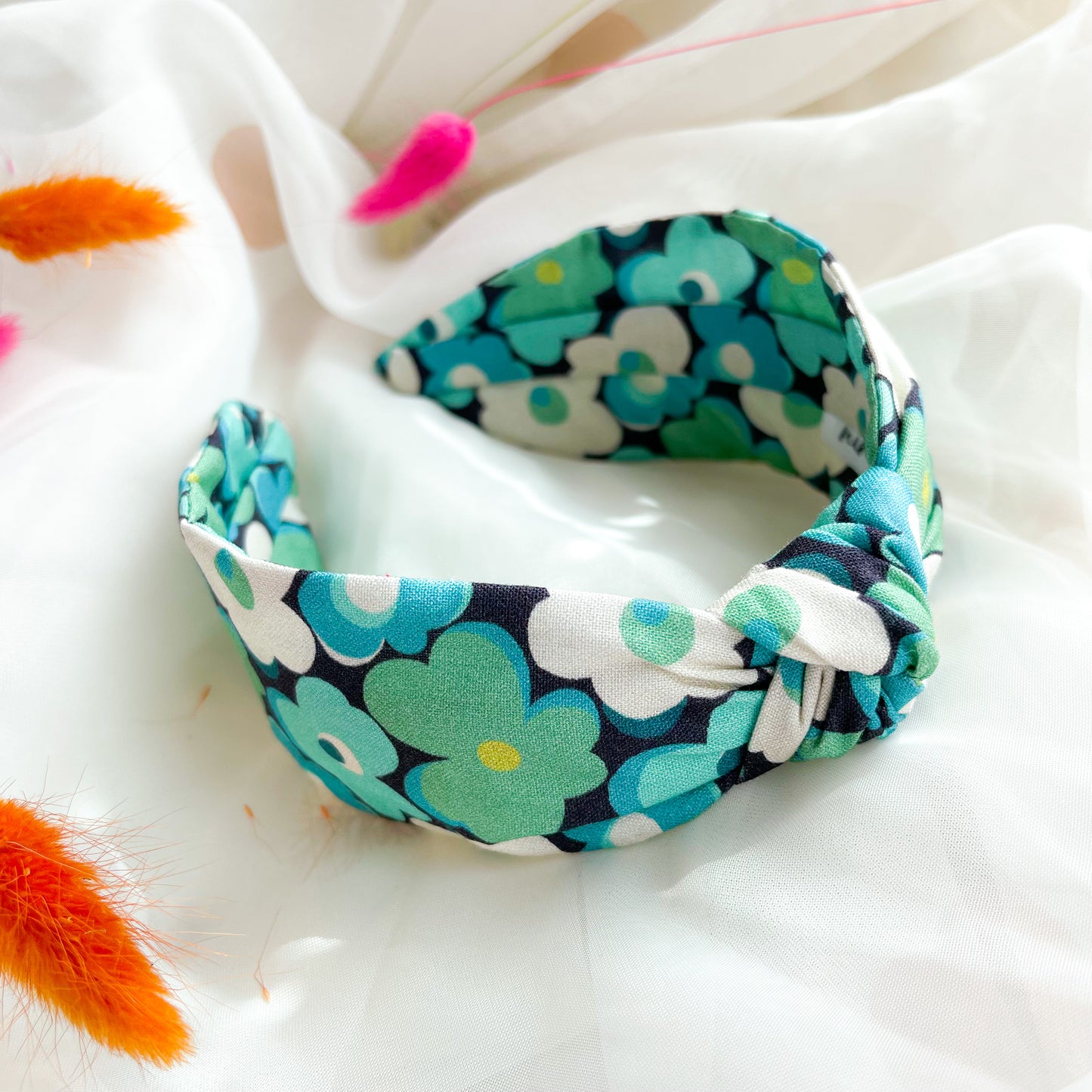 Turquoise Retro Knot Headband
