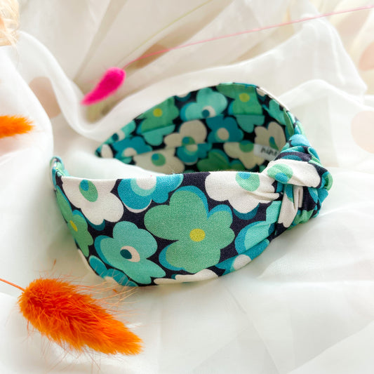 Turquoise Retro Knot Headband