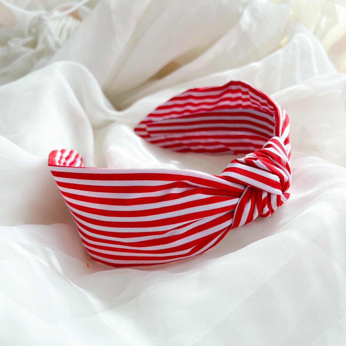 Red Stripe Knot Headband