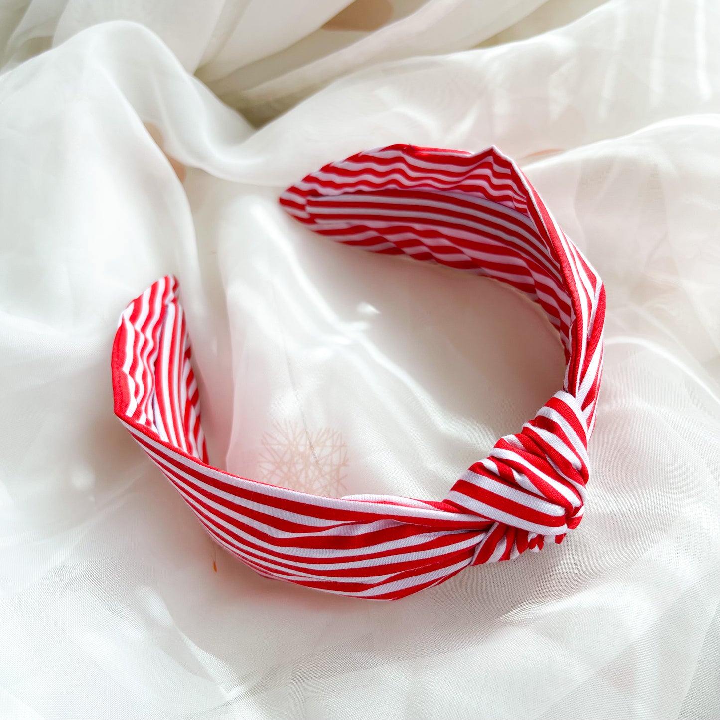 Red Stripe Knot Headband