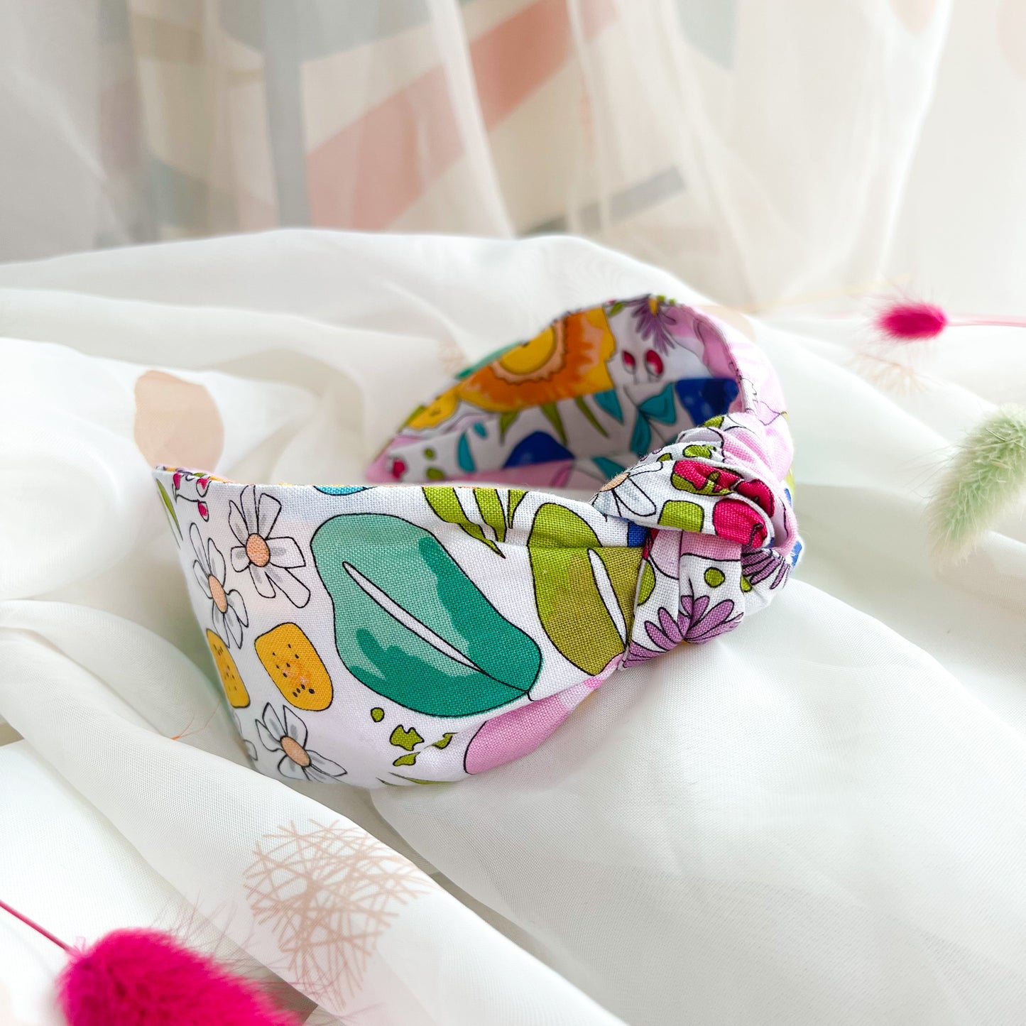 Summer Floral Knot Headband