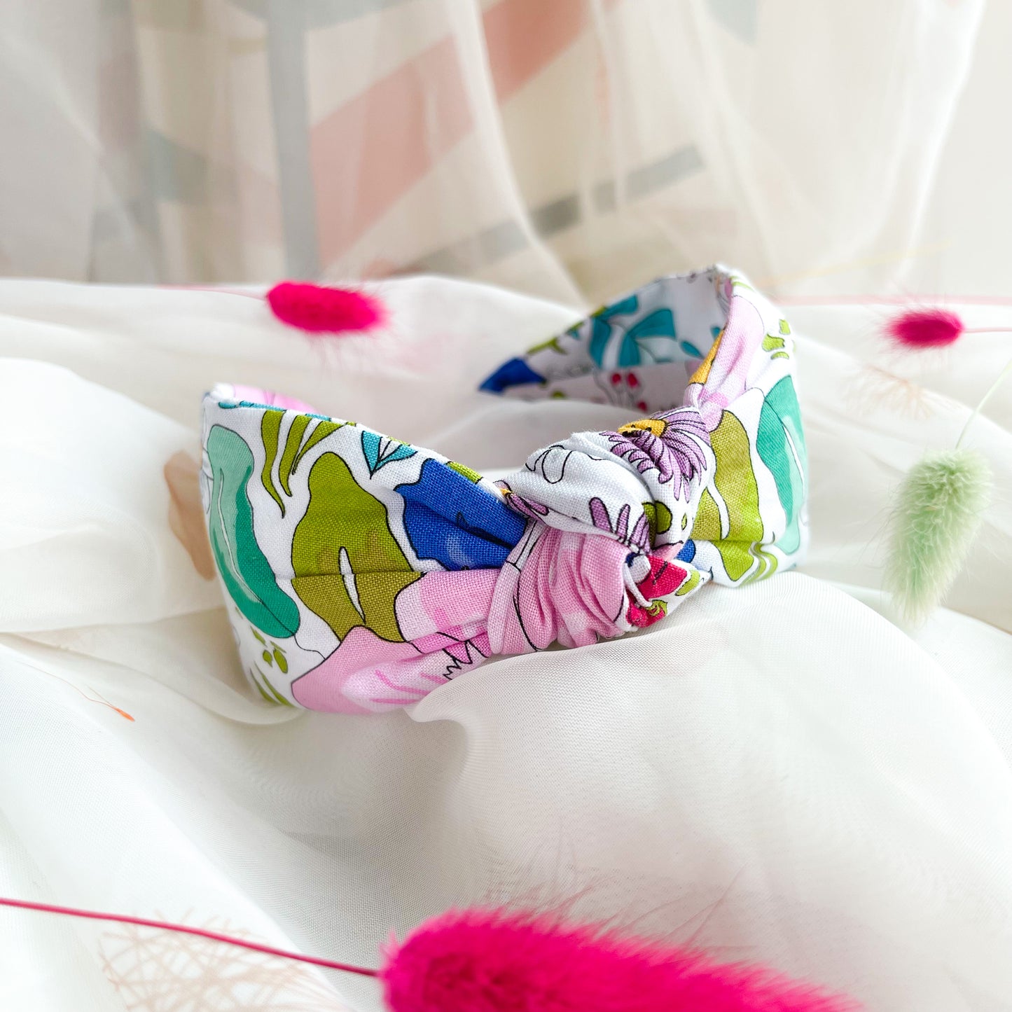 Summer Floral Knot Headband