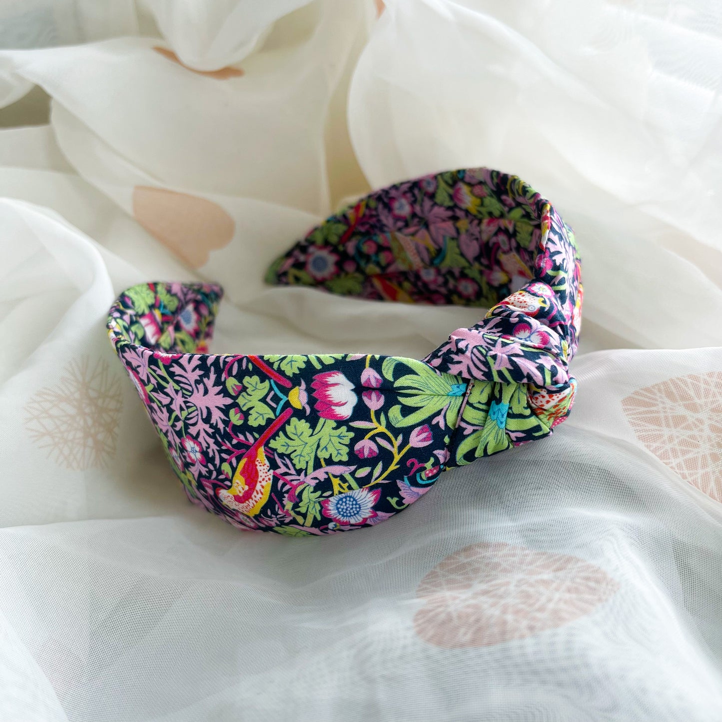 Strawberry Thief Purple Liberty of London Print Knot Headband