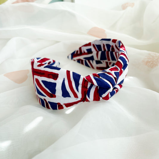 Union Jack Knot Headband
