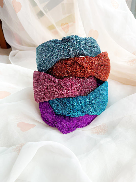 Purple Metallic Knot Headband