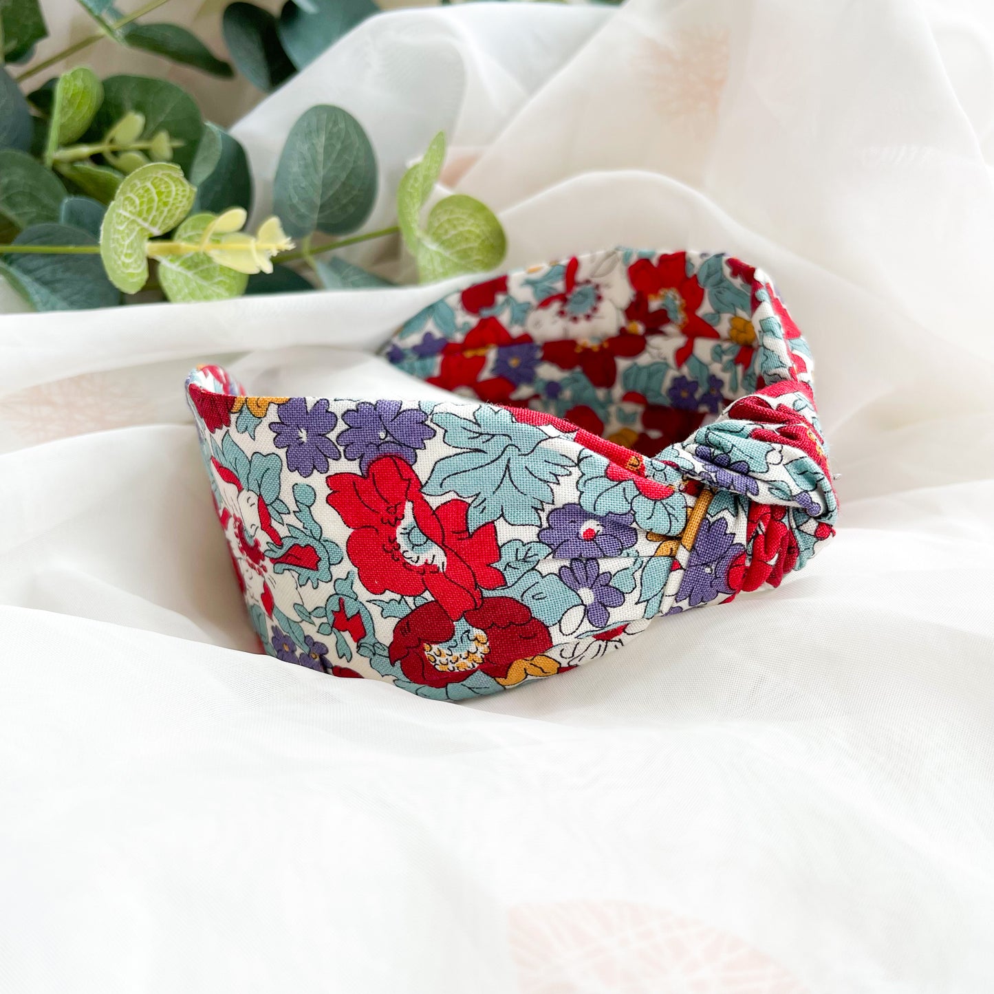 Cosmos Floral Print Knot Headband