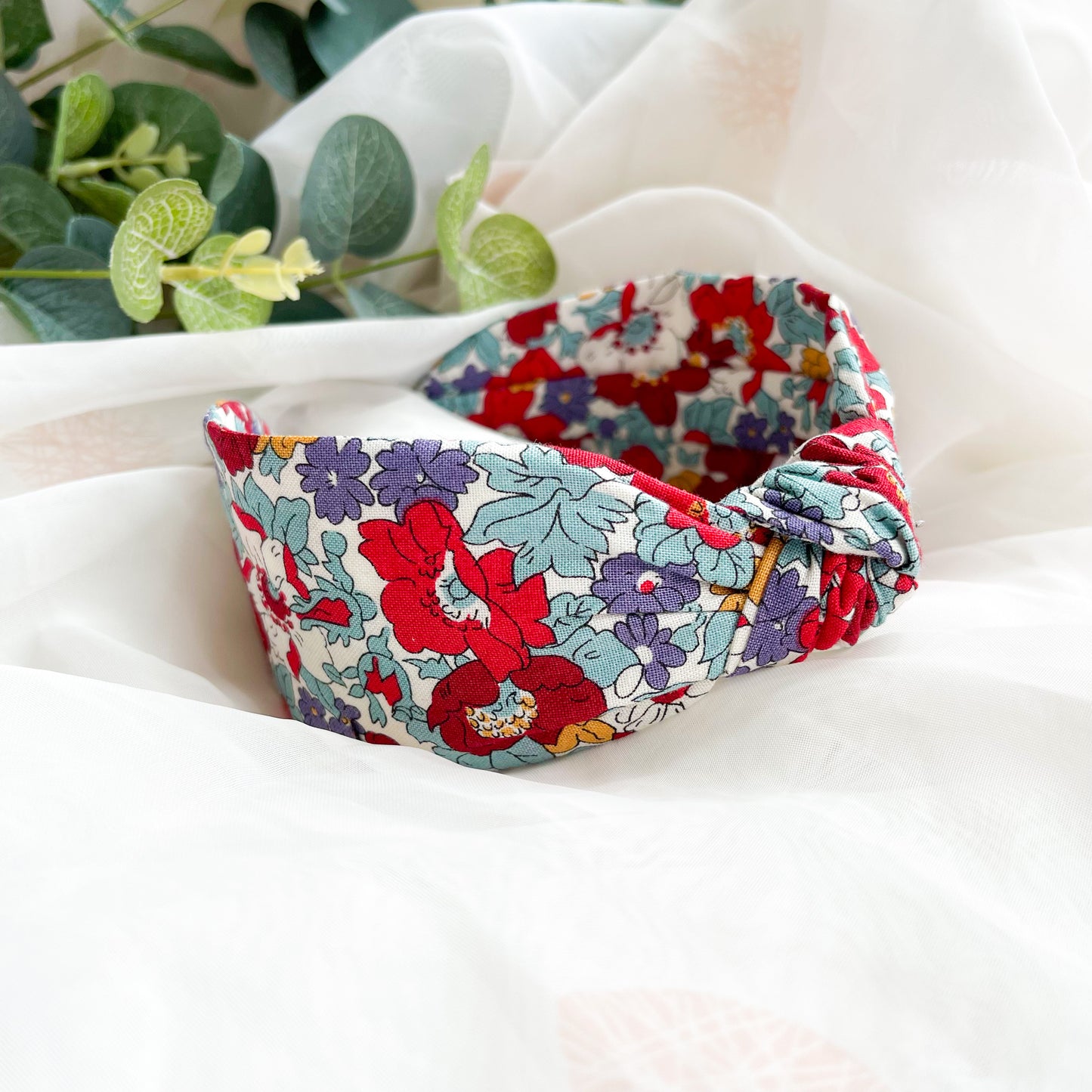 Cosmos Floral Print Knot Headband