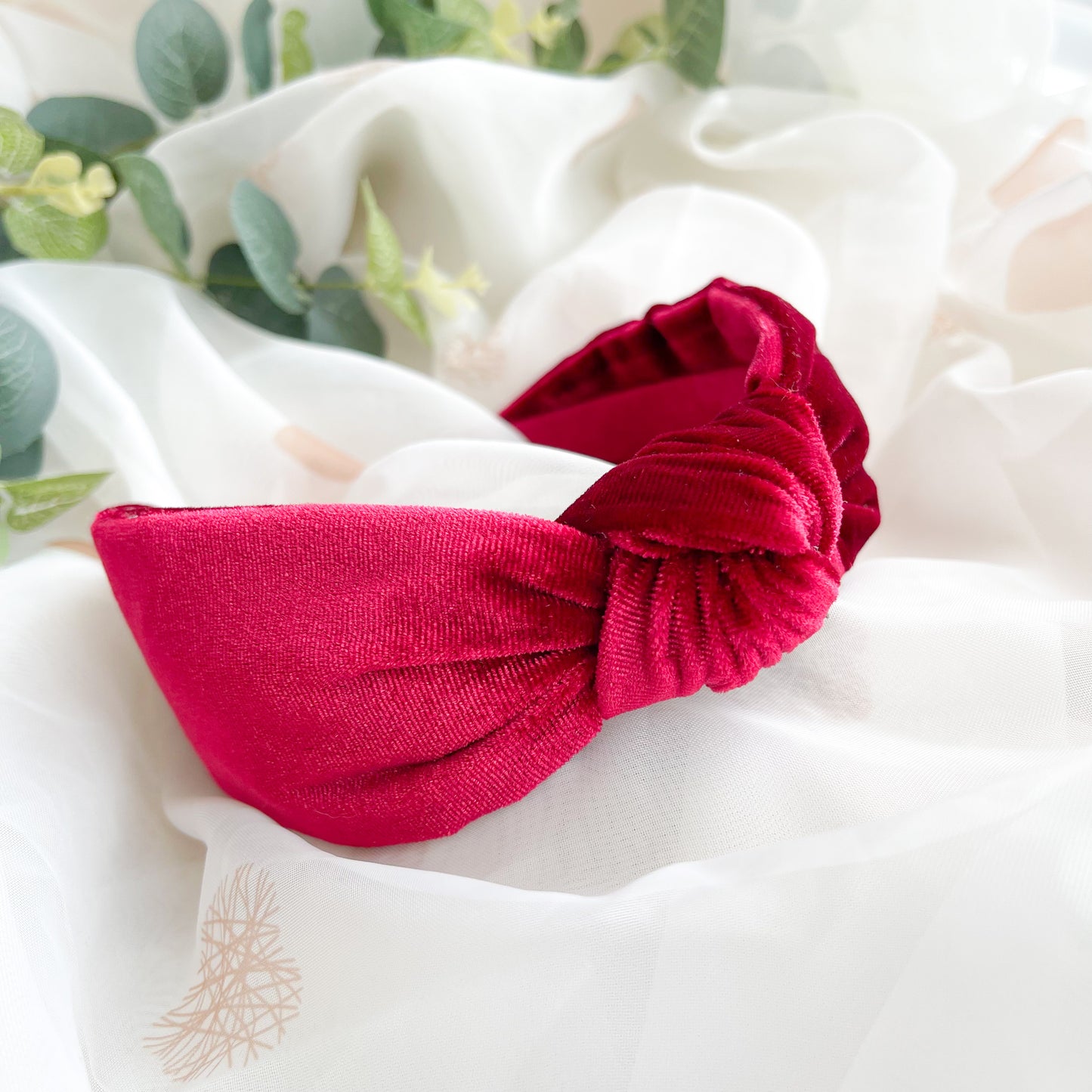 Red Velvet Knot Headband