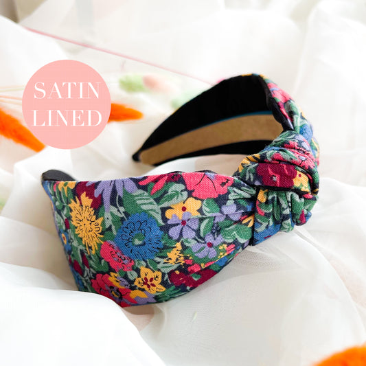 Liberty Malvern Meadow Satin Lined Knot Headband