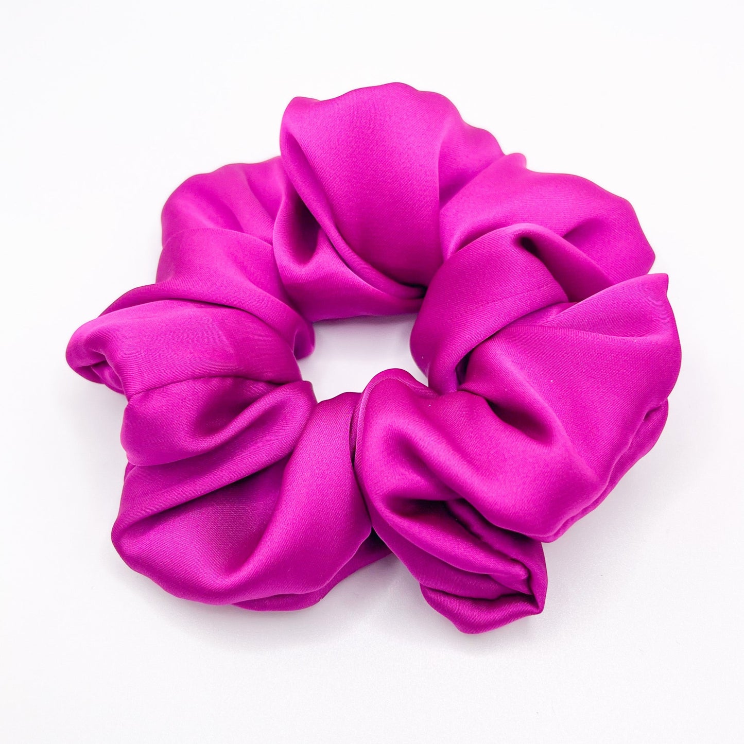 Pink Satin Scrunchie