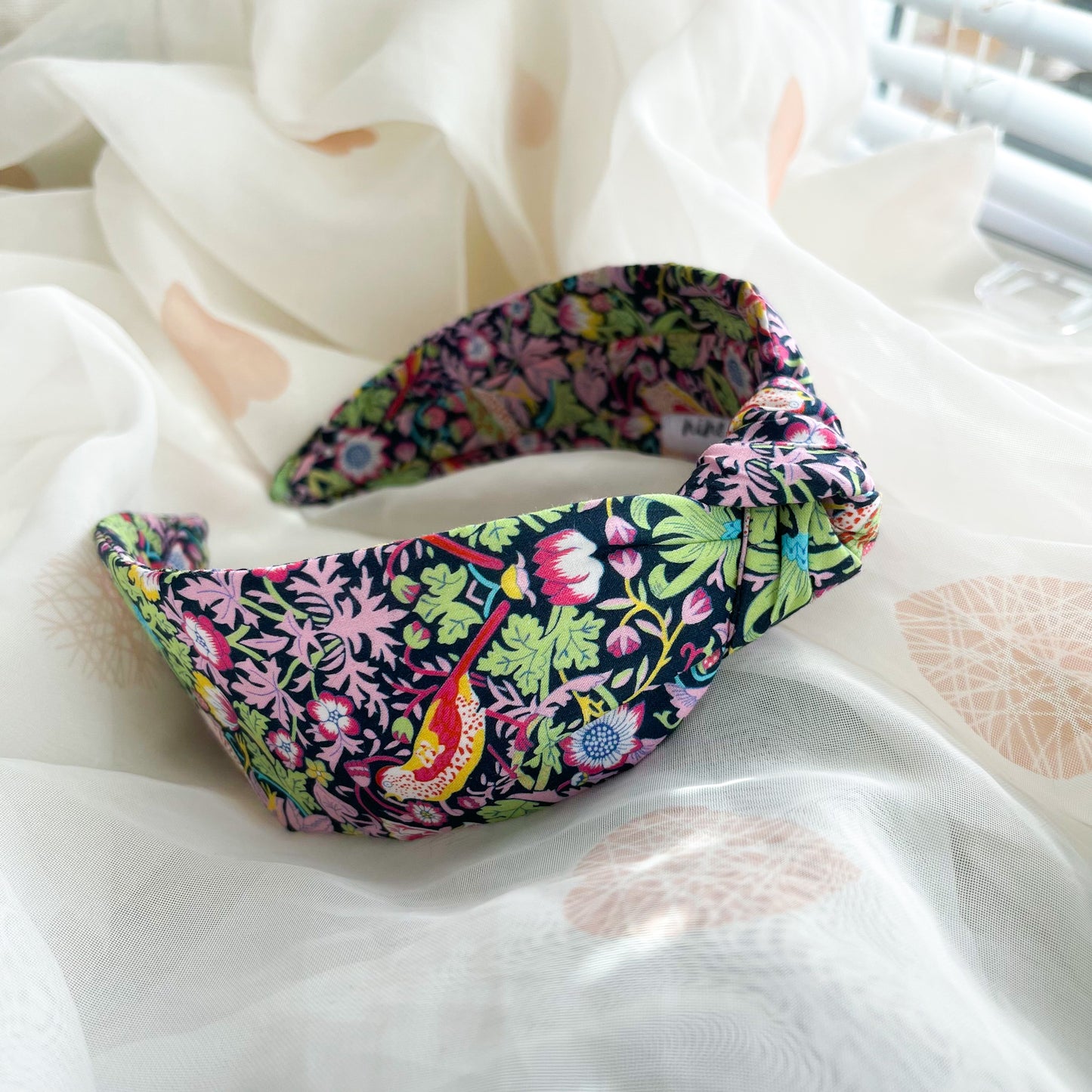 Strawberry Thief Purple Liberty of London Print Knot Headband