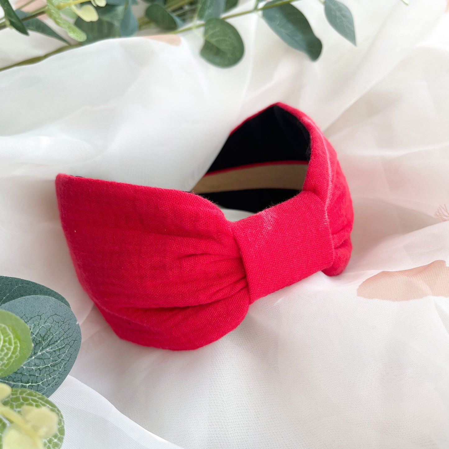 Plain Red Turban Headband