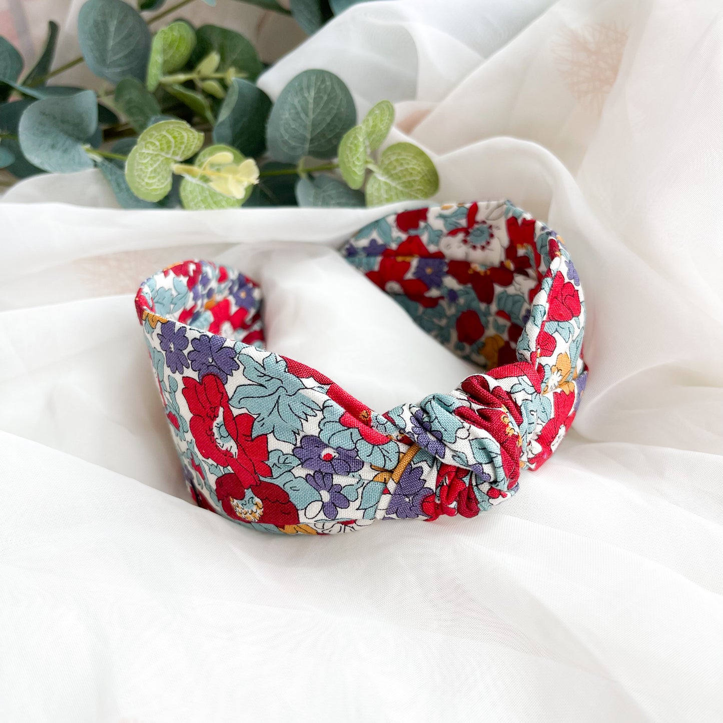 Cosmos Floral Print Knot Headband