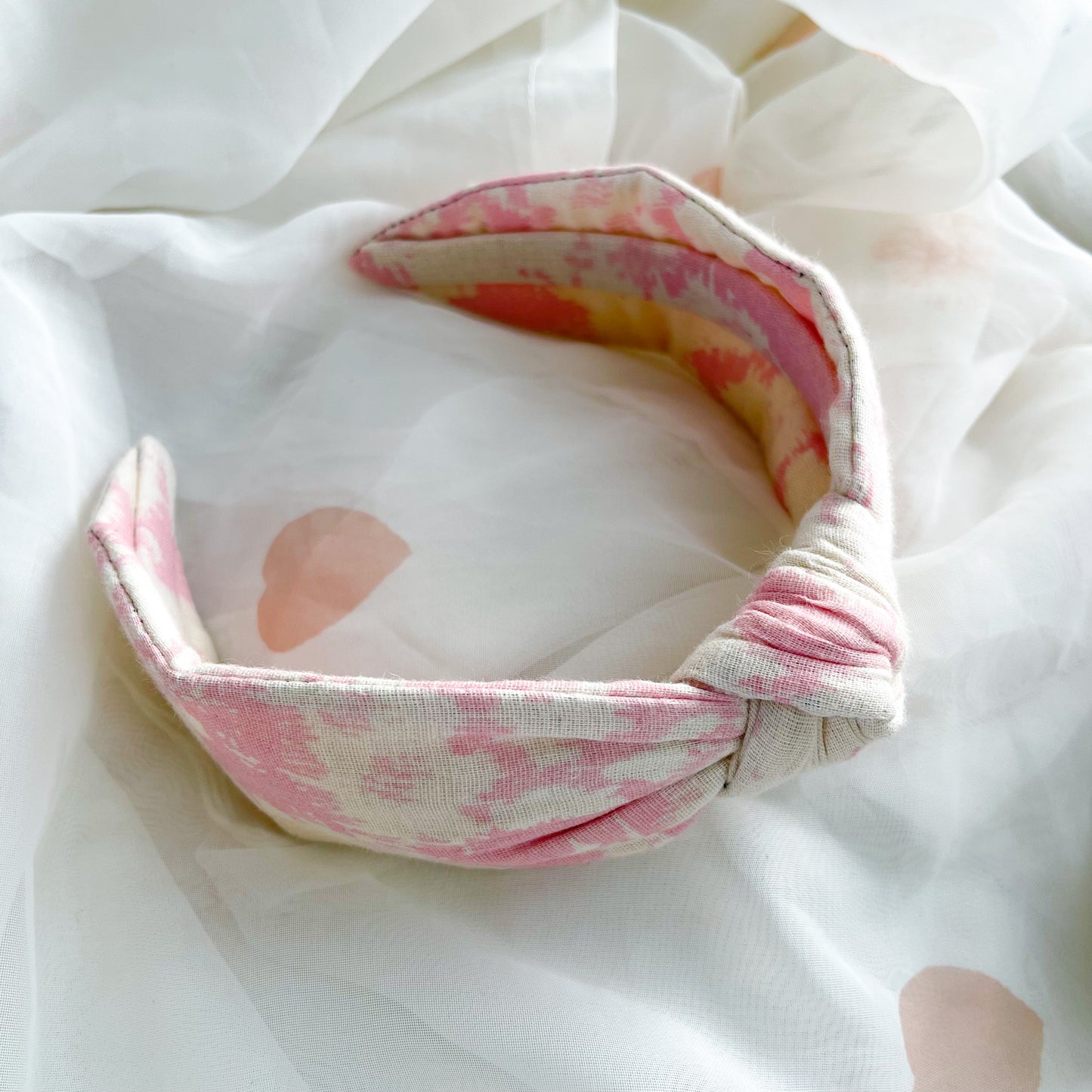 Pink Tie Dye Knot Headband