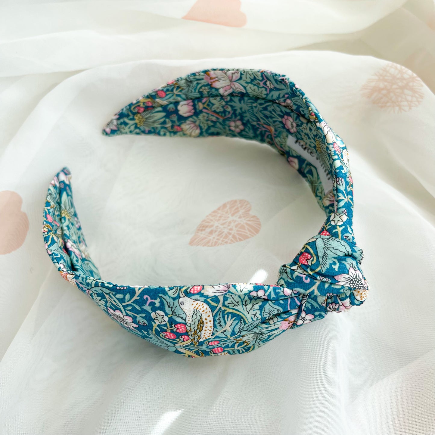 Strawberry Thief Teal Liberty of London Print Knot Headband