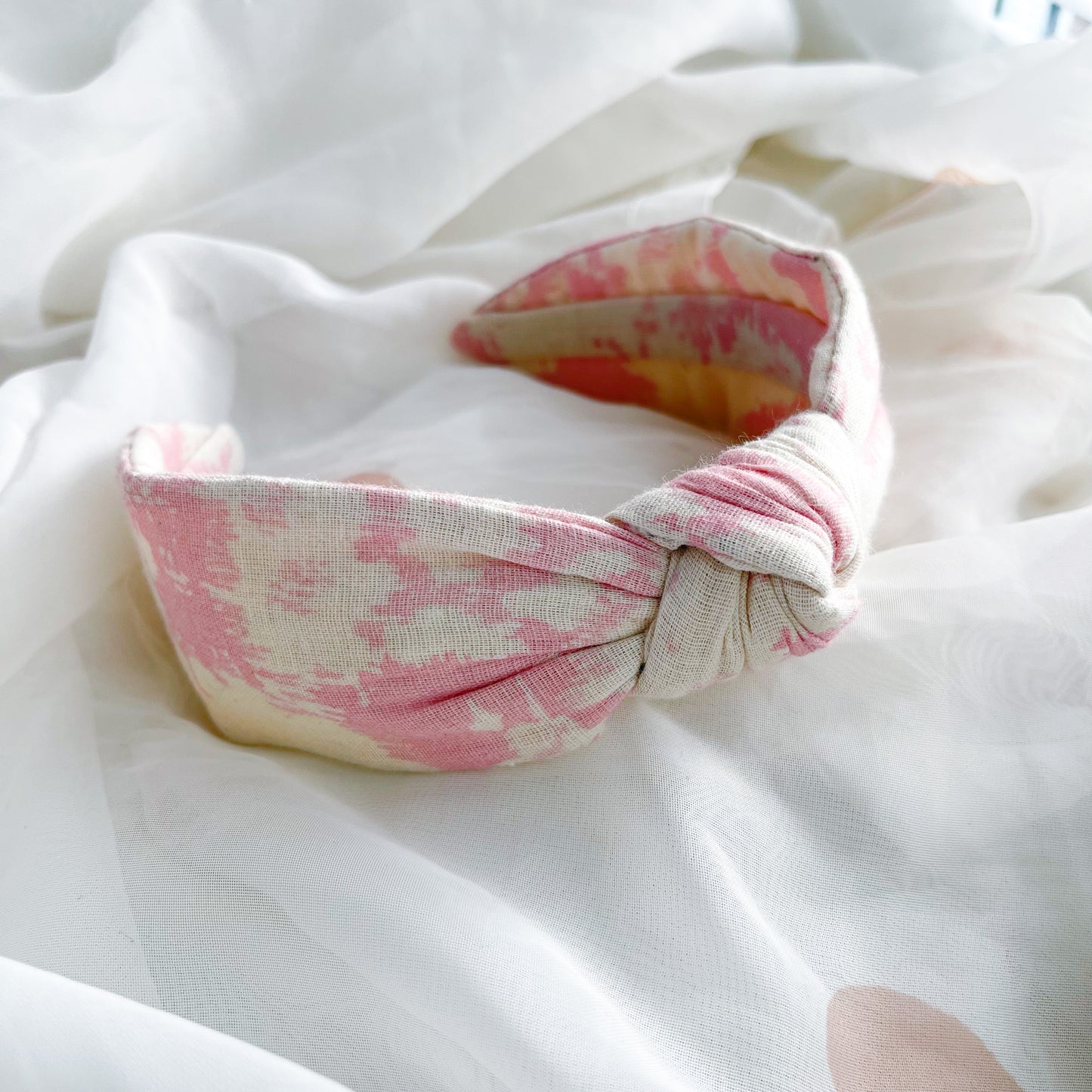Pink Tie Dye Knot Headband
