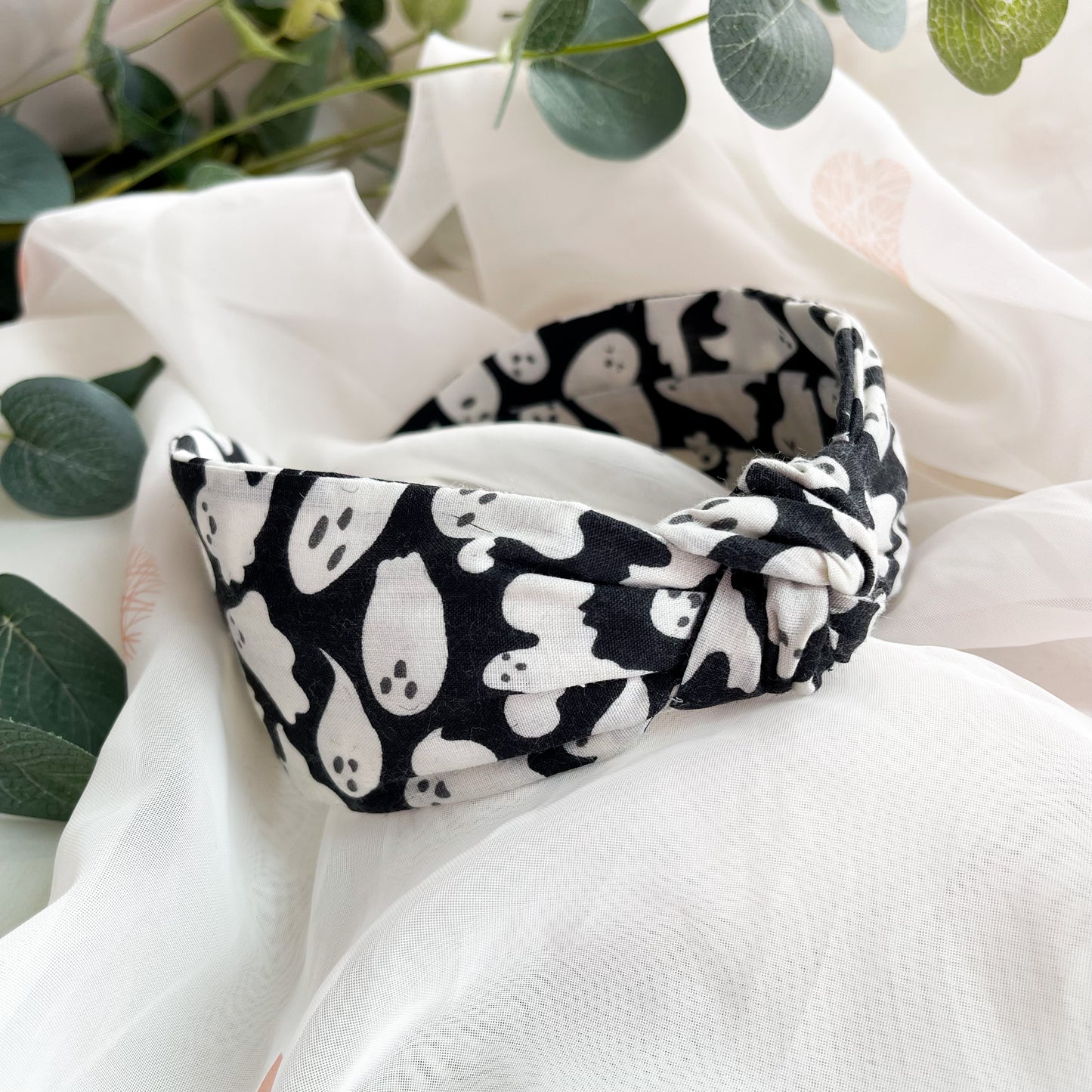 Halloween Ghost Knot Headband