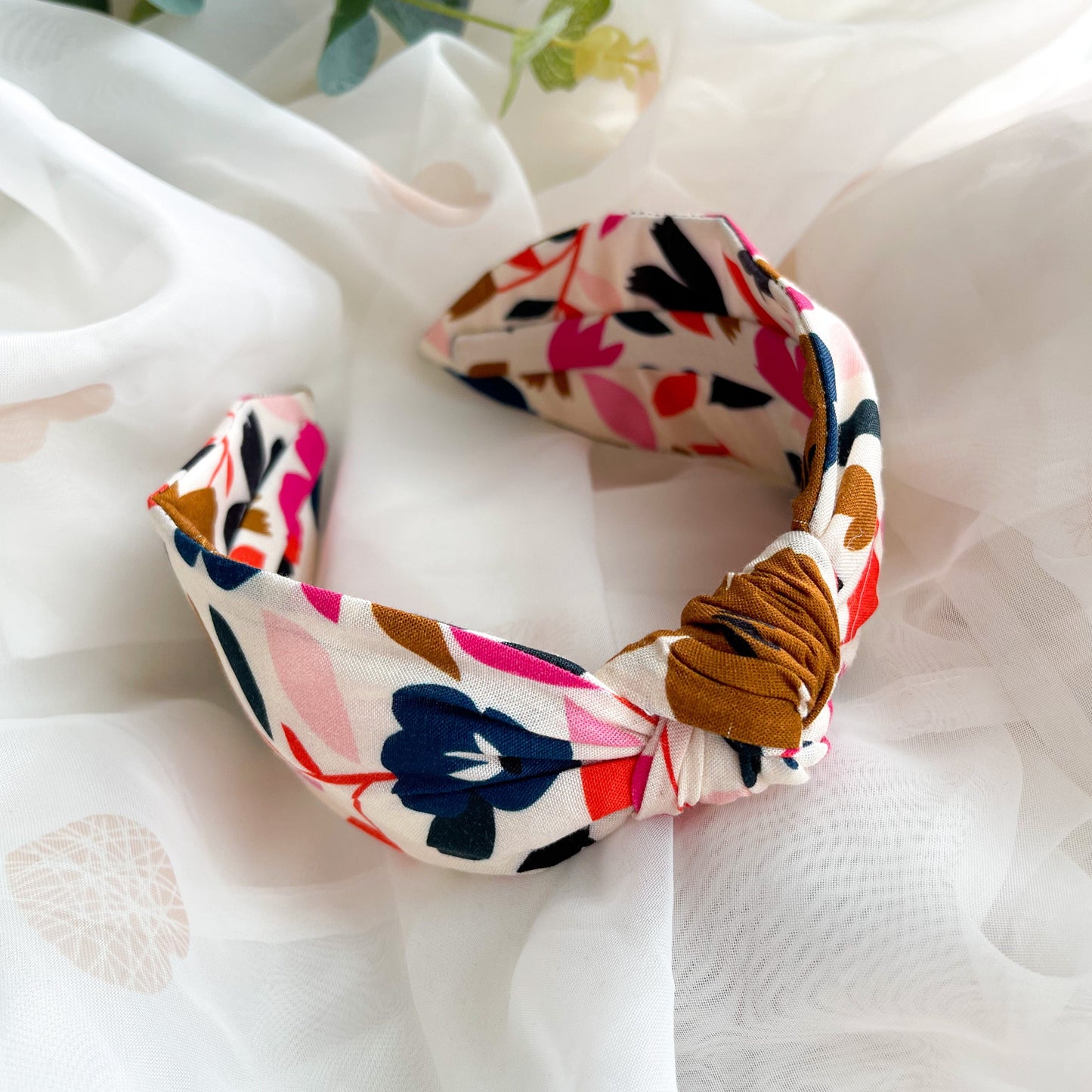 Bright Floral Knot Headband