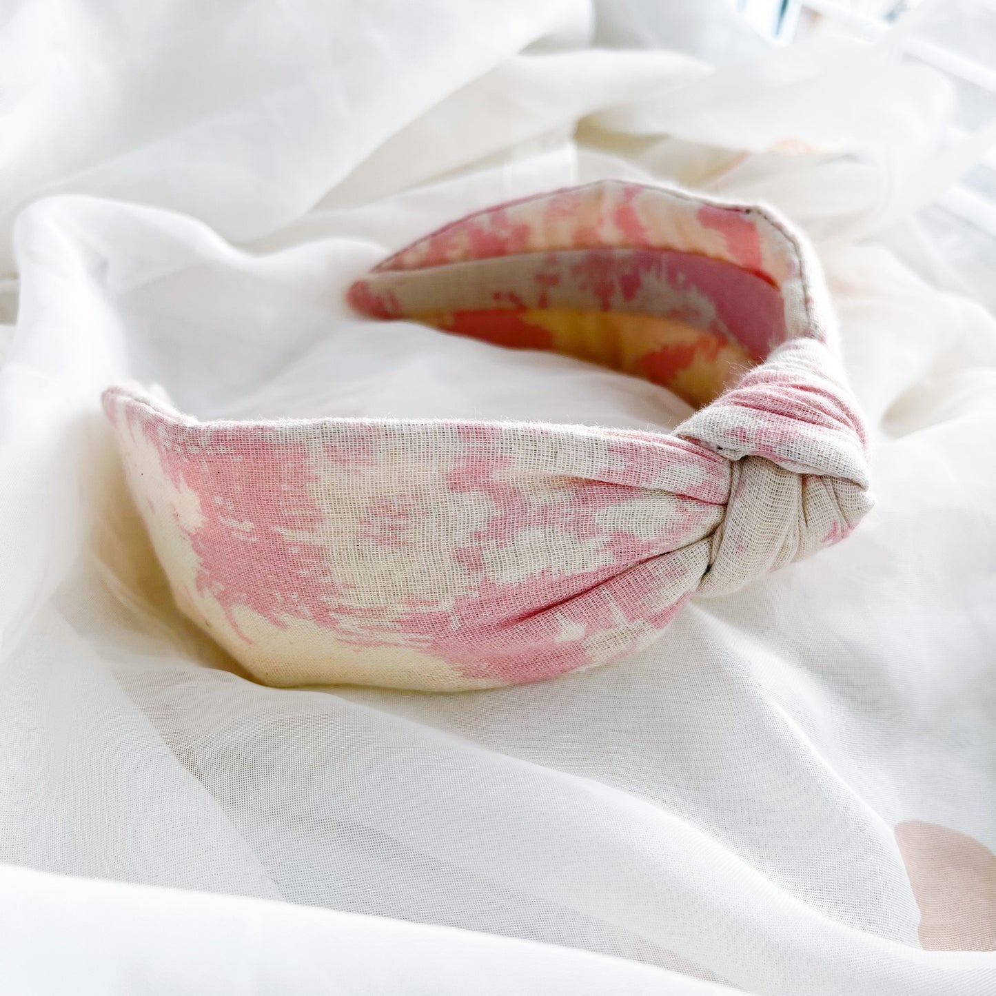 Pink Tie Dye Knot Headband