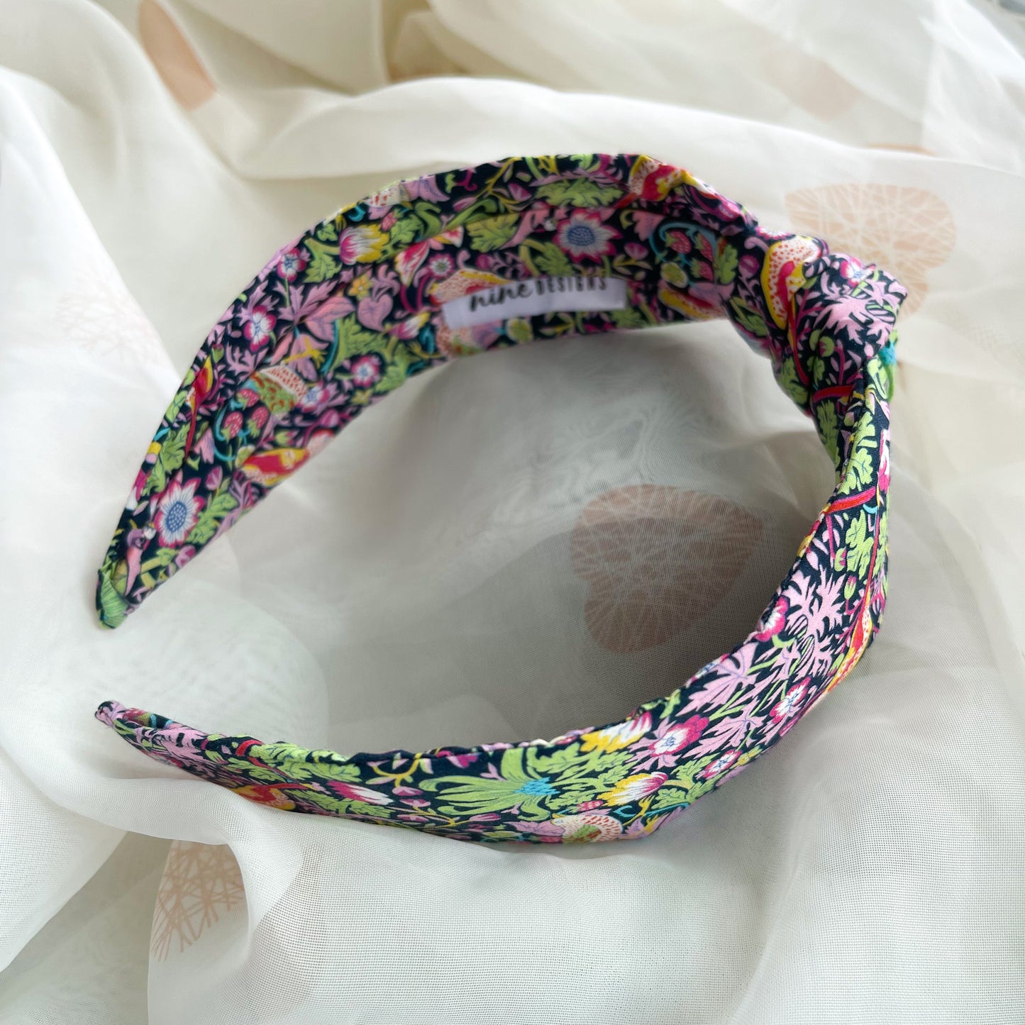 Strawberry Thief Purple Liberty of London Print Knot Headband