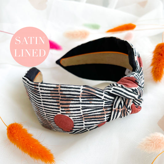 Sunset Satin Lined Knot Headband