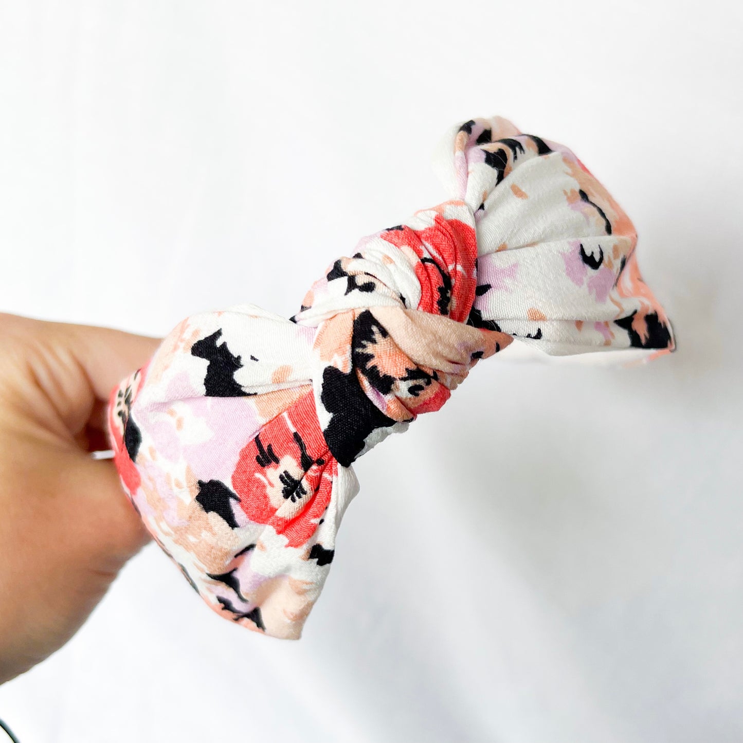 Pink floral hairband, ladies hair accessory, pink flower headband