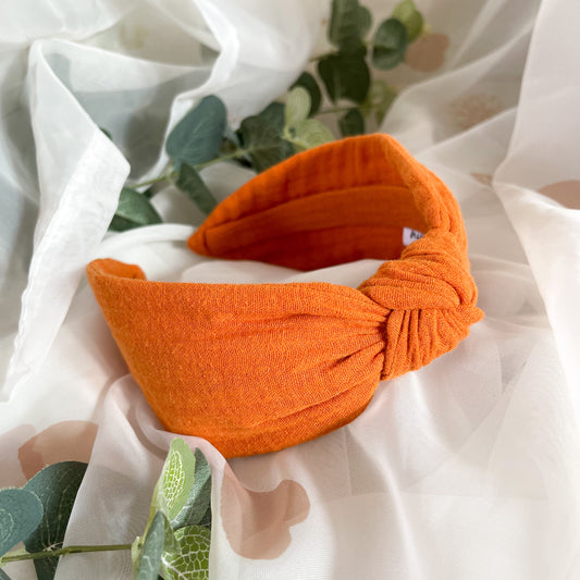 Plain Orange Knot Headband