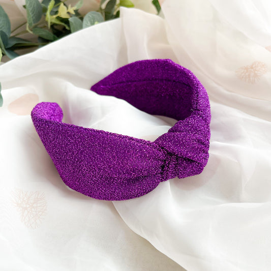 Purple Metallic Knot Headband