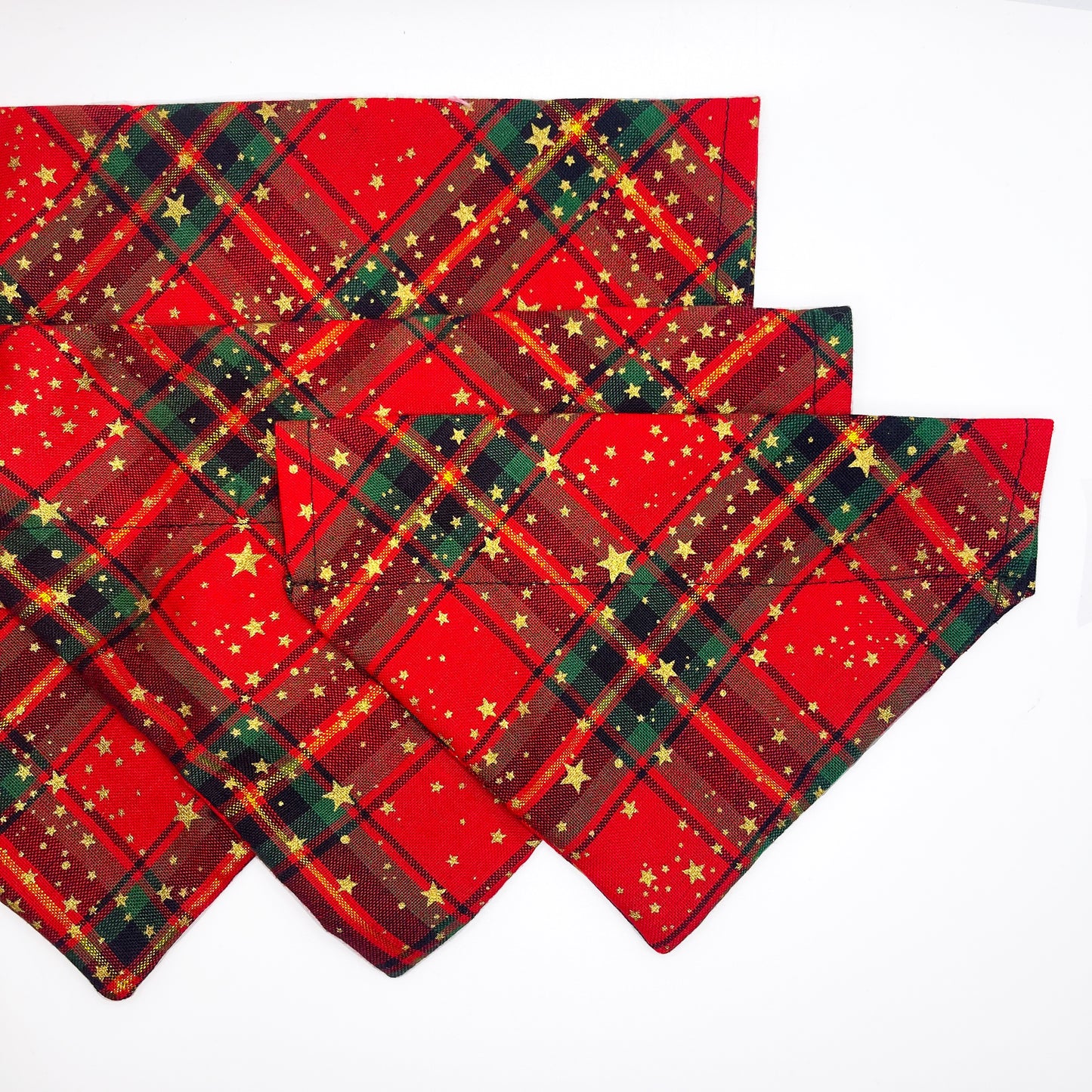 Christmas Personalised Tartan Dog Bandana