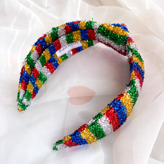 Stripe Tinsel Knot Headband