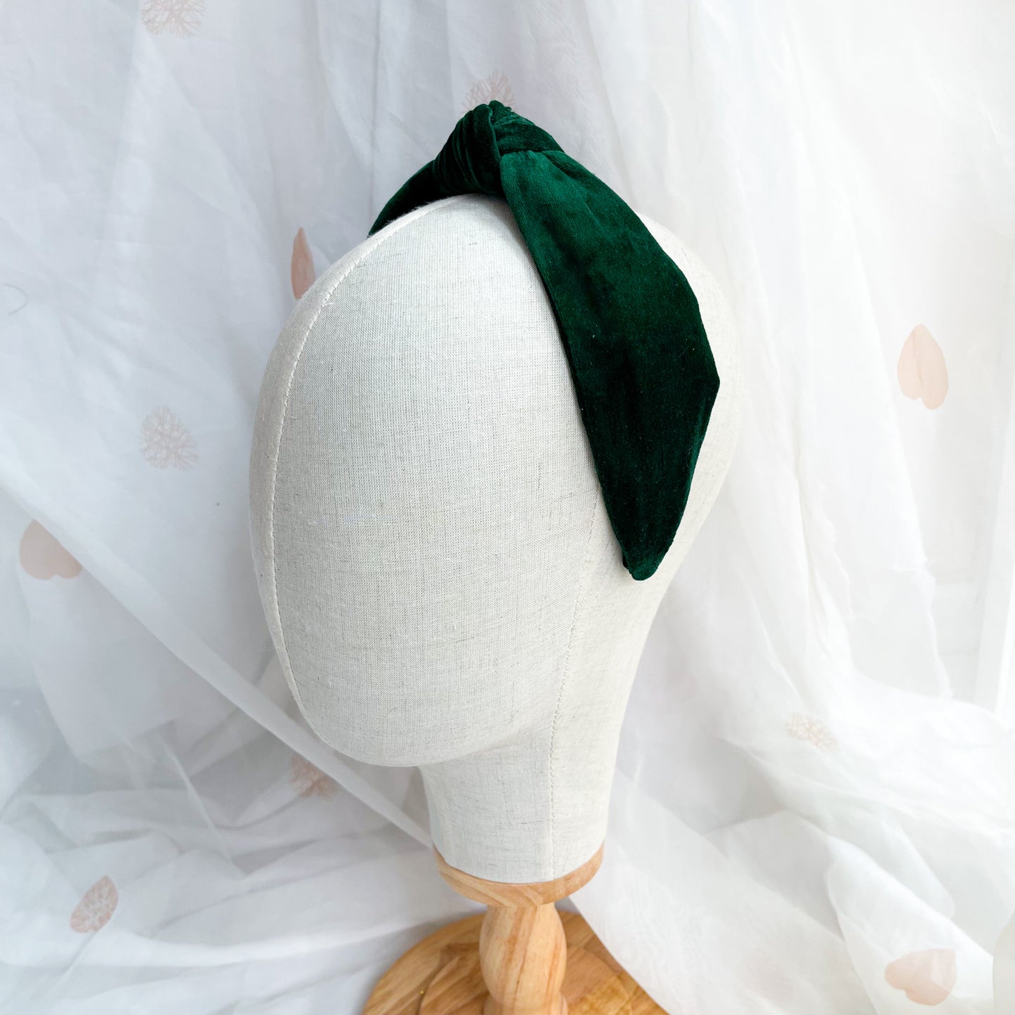 Dark Green Velvet Knot Headband