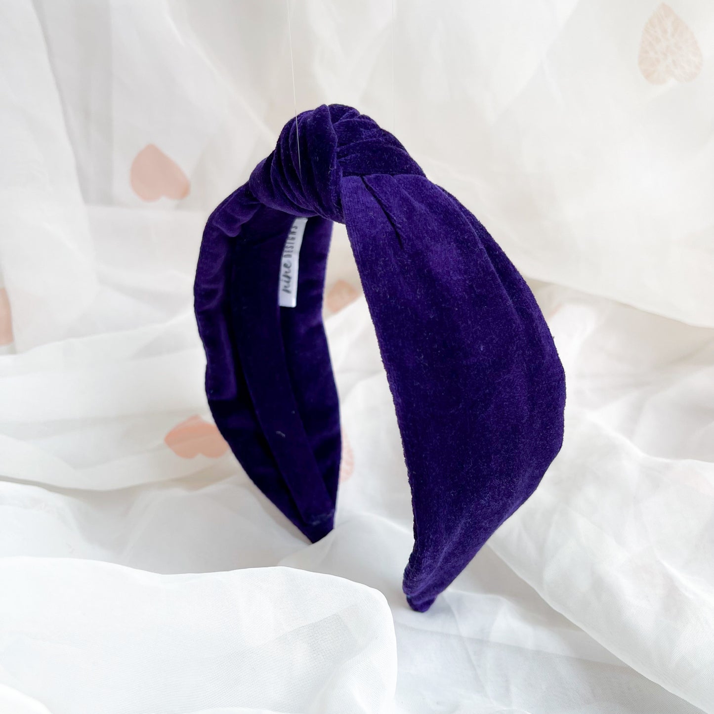 Purple Velvet Knot Headband