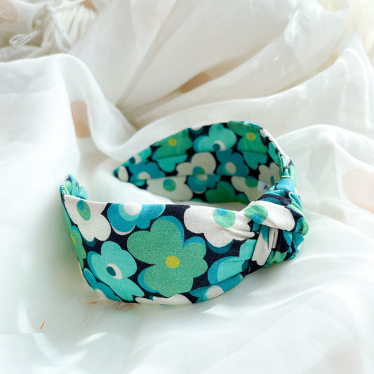 Turquoise Retro Knot Headband