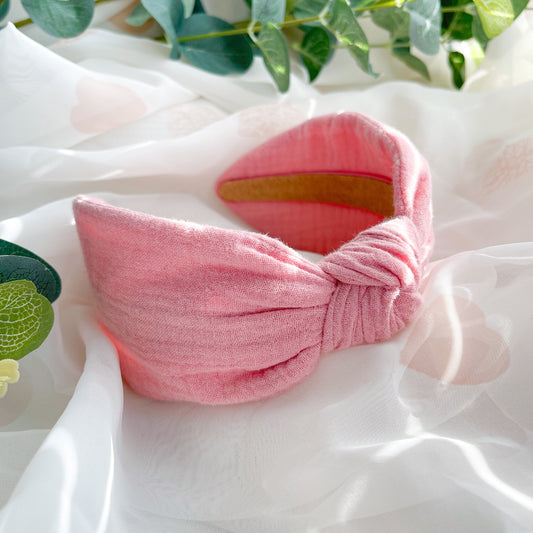 Plain pink headband, baby pink hair accessory for her, womens headband