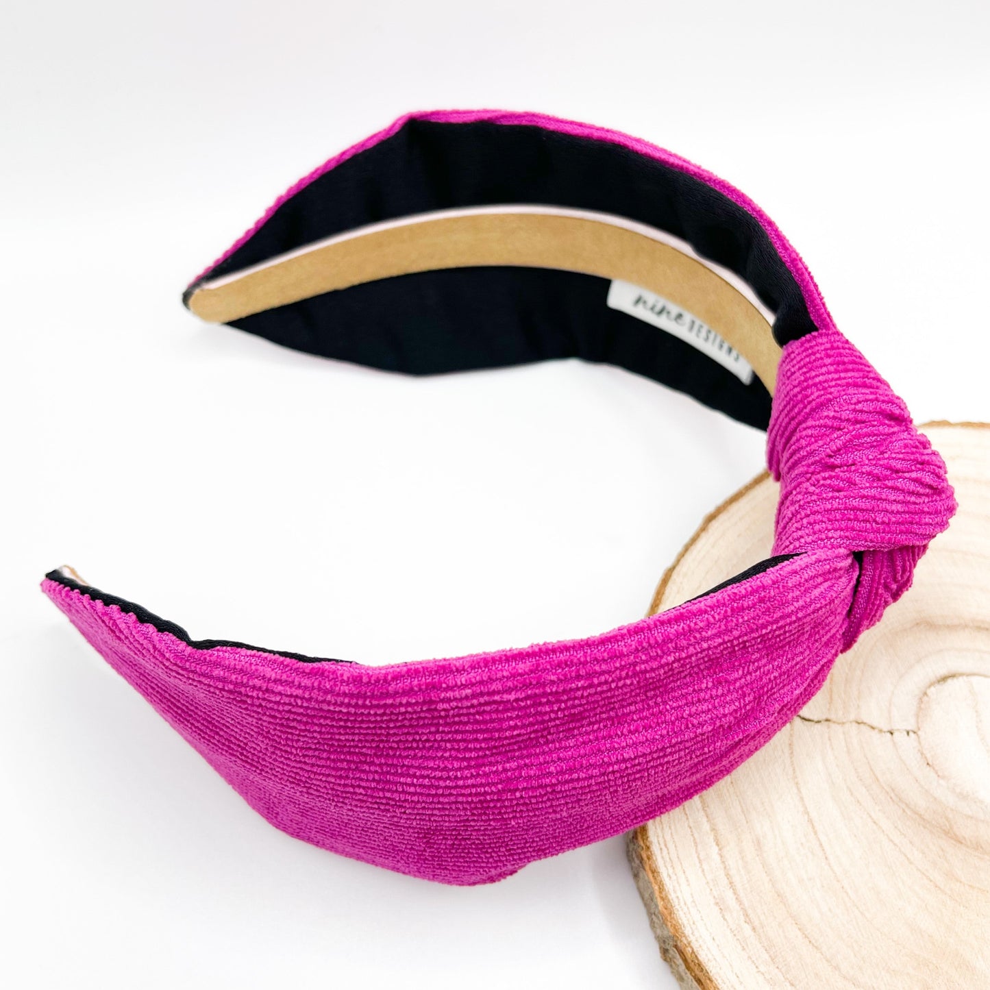 Hot Pink Satin Lined Knot Headband