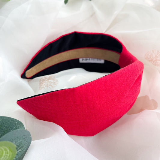 Plain Red Turban Headband