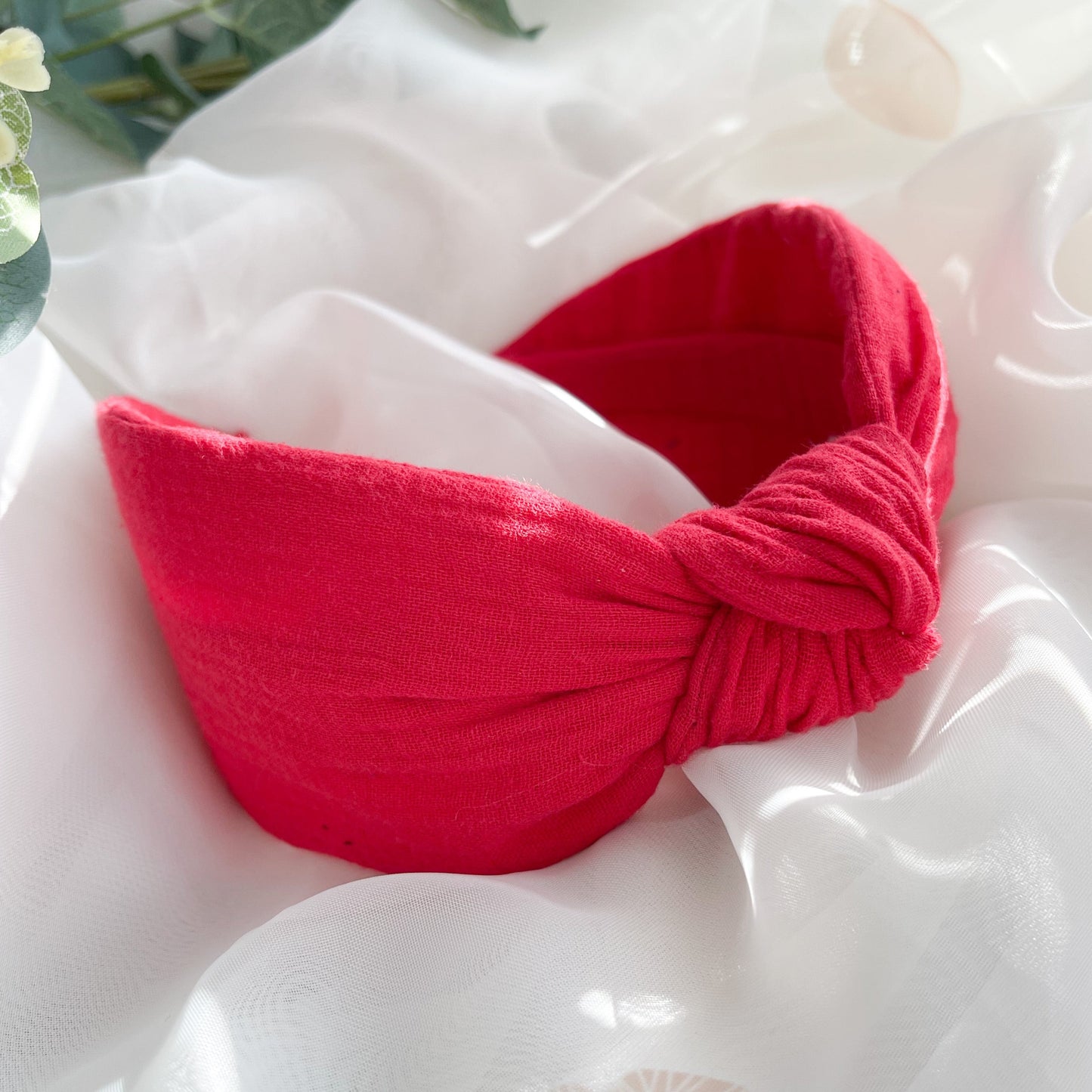 Plain Red Knot Headband
