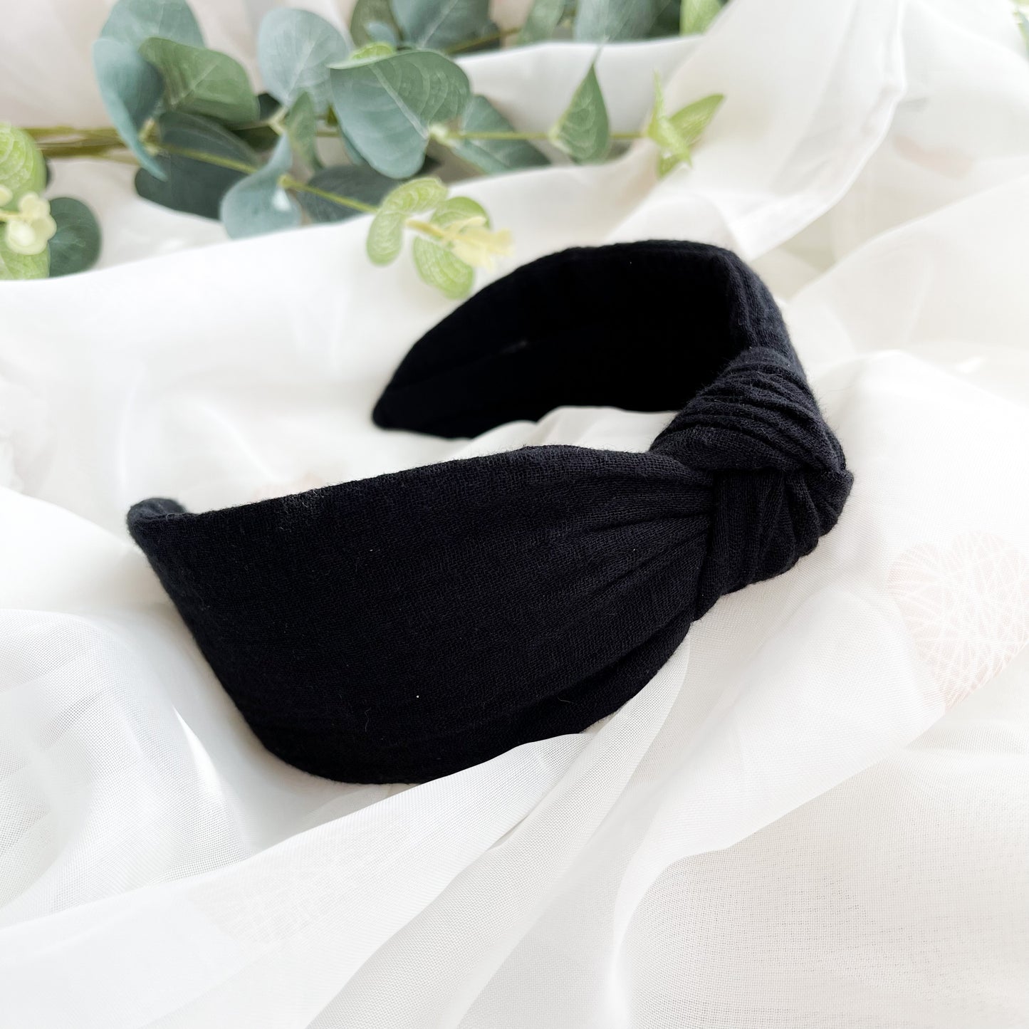 Plain Black Knot Headband