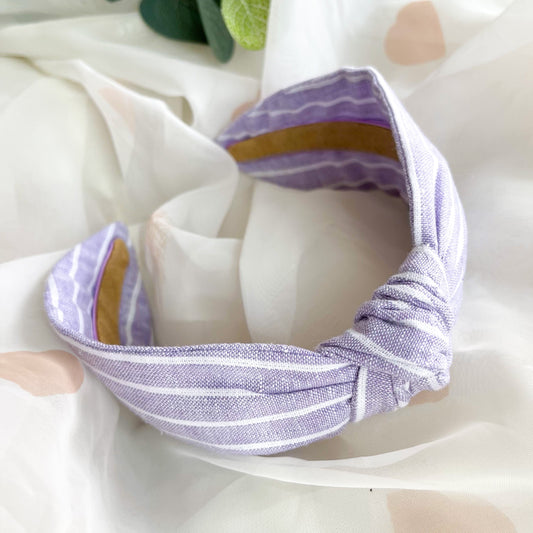 Purple Stripe Knot Headband