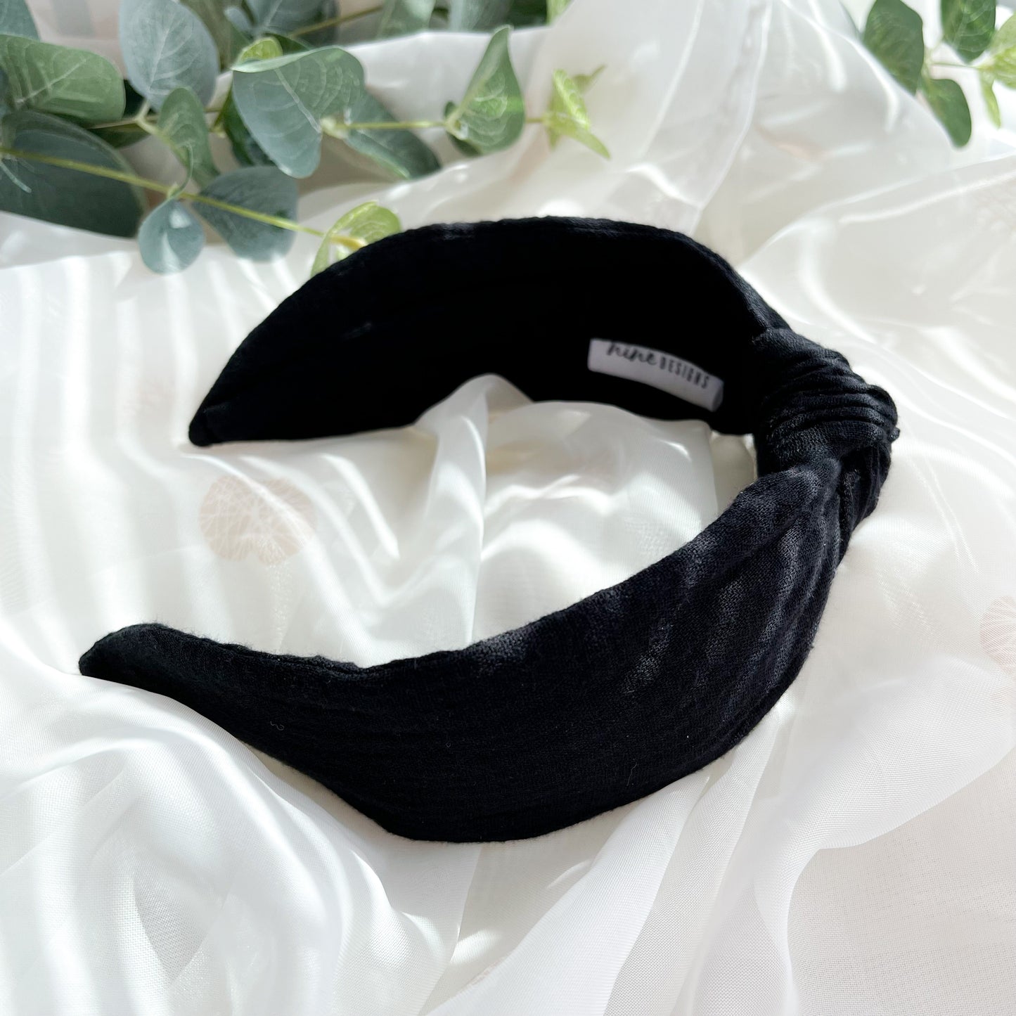 Plain Black Knot Headband