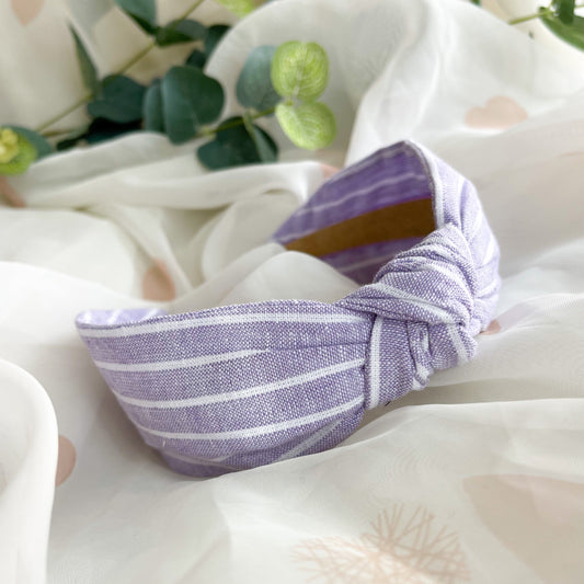 Purple Stripe Knot Headband
