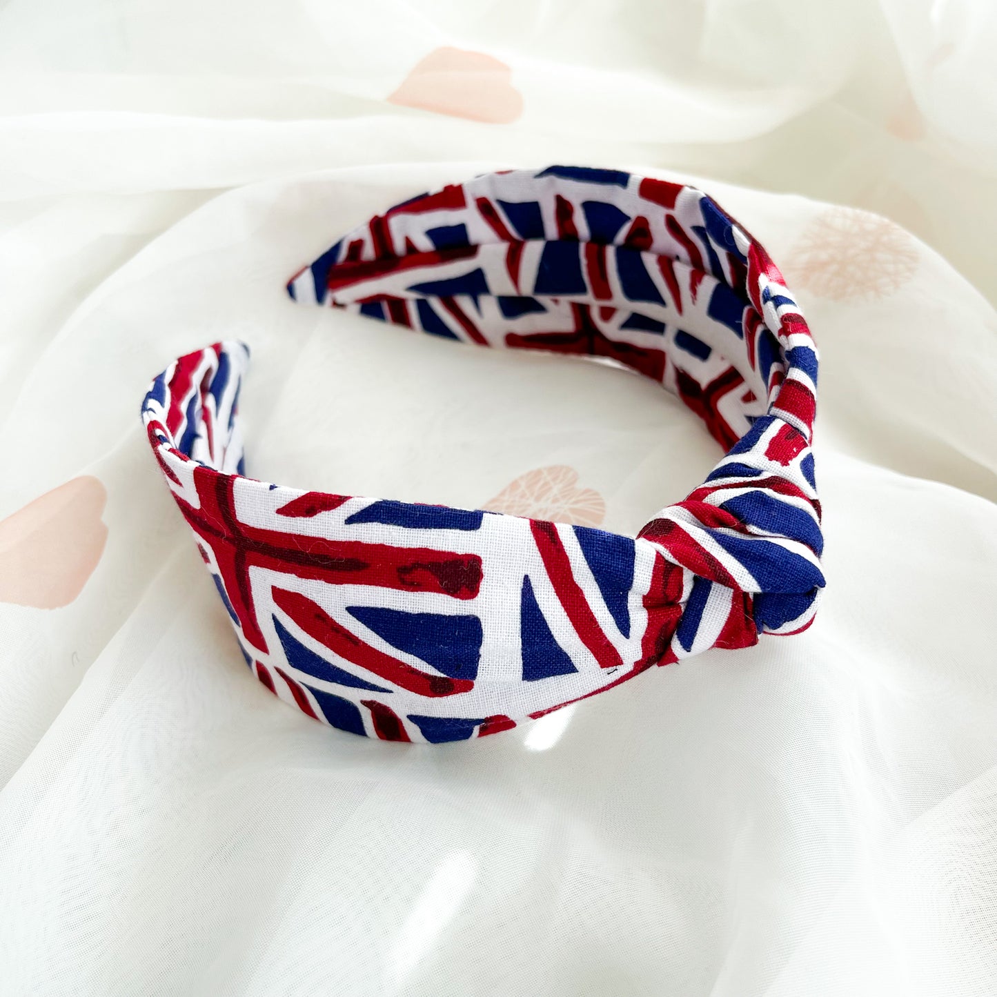 Union Jack knot headband King Charles coronation celebration keepsake street party decor outfit uk flag acessory
