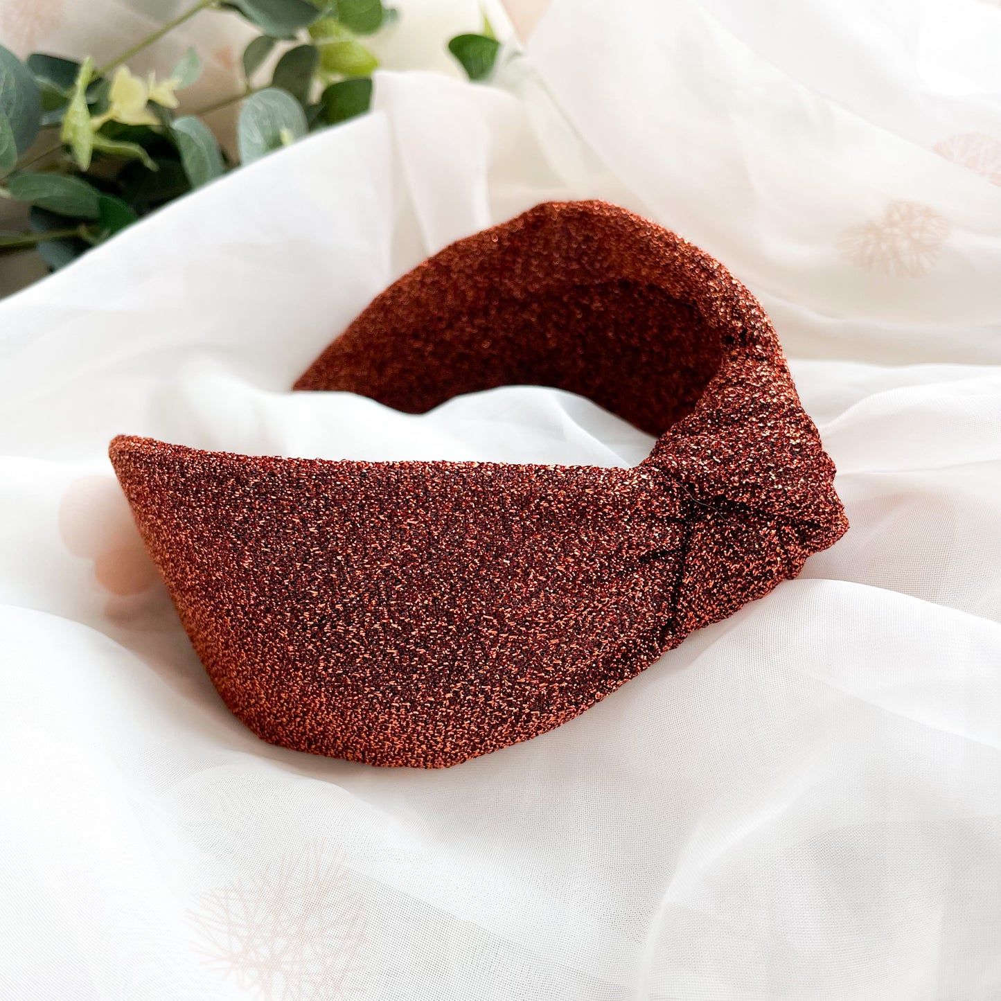 Copper Metallic Knot Headband