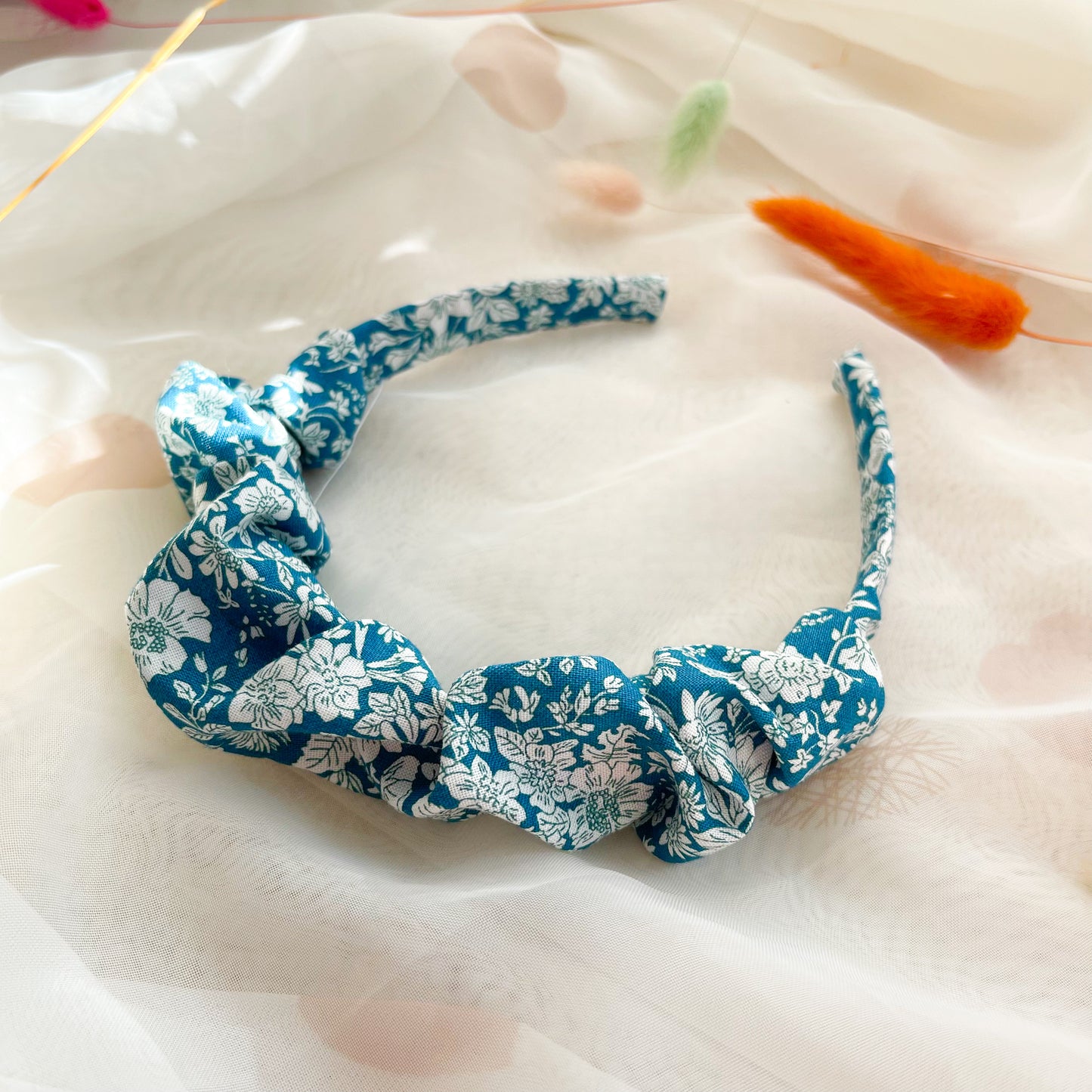 Emily Belle Turquoise Ruched Headband