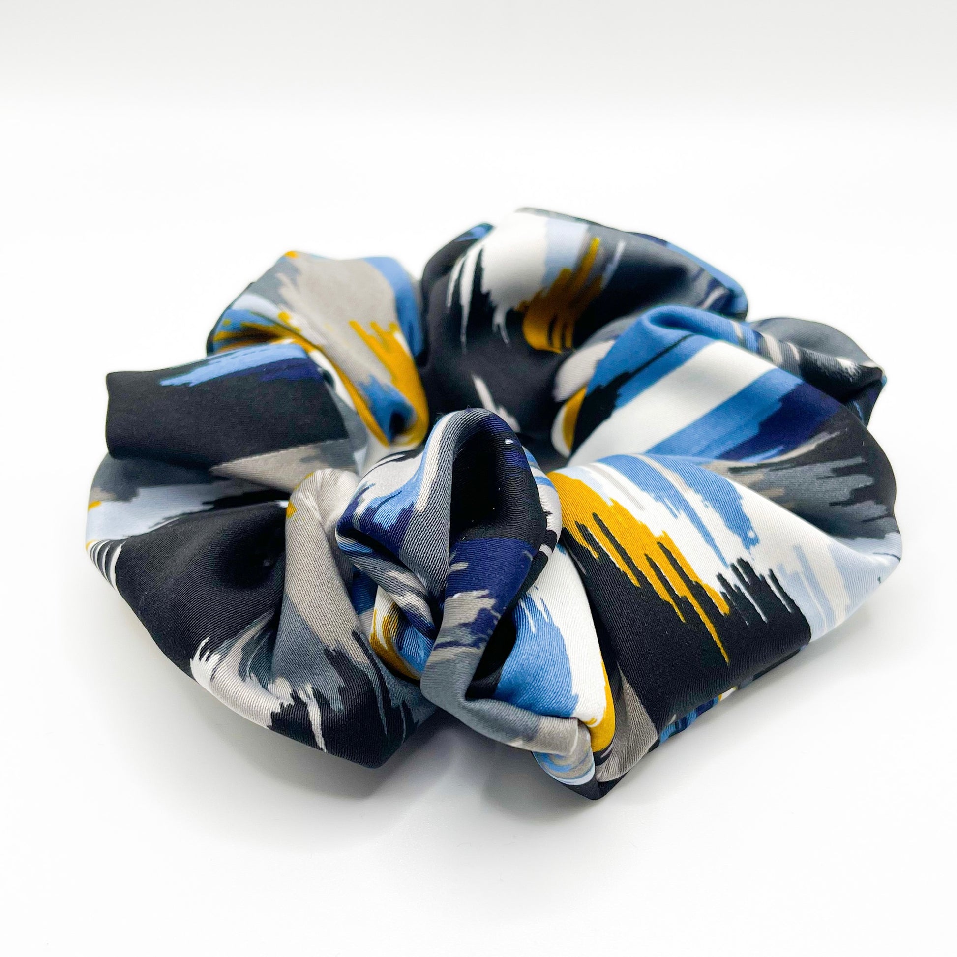 Giant scrunchie, hairband for women, blue scrunchie, silk satin hair accessory
